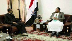 أمين عام حزب الحق ووزير الرياضة يلتقي الرئيس الصماد