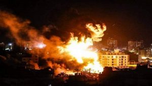 العدو الصهيوني يشن سلسلة غارات على قطاع غزة